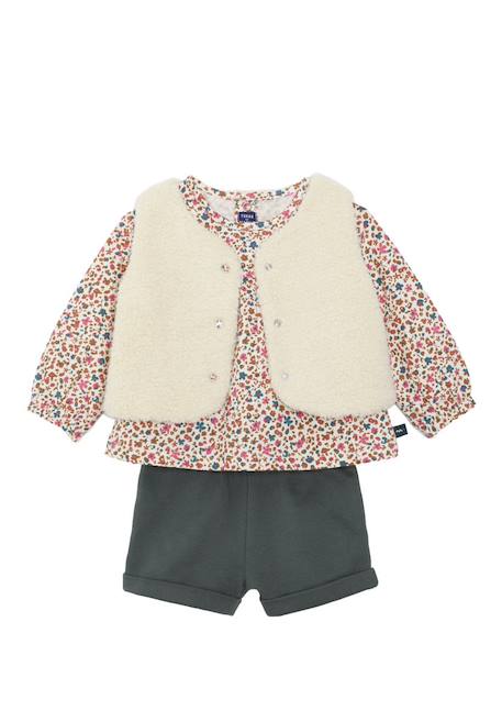 Ensemble short + haut 100% coton bébé fille Rose 3 - vertbaudet enfant 
