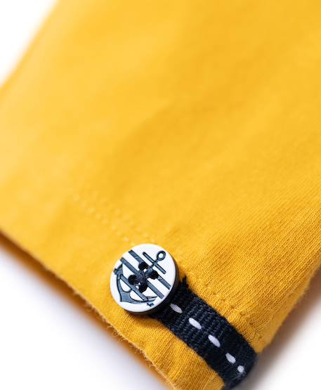Legging court fille Jaune curry 3 - vertbaudet enfant 