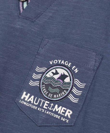 T-shirt manches courtes 100% coton garçon Bleu ardoise 3 - vertbaudet enfant 