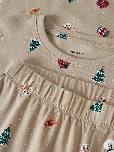 Pyjama de Noël enfant name it bleu foncé+bordeaux+moka+rouge+sable+vert foncé 15 - vertbaudet enfant 