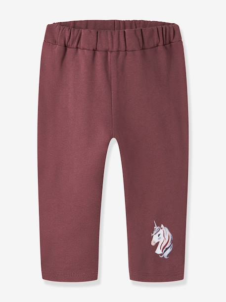 Pantalon de jogging fille à motif animal en molleton Regular Fit name it bordeaux+gris chiné+mauve 1 - vertbaudet enfant 