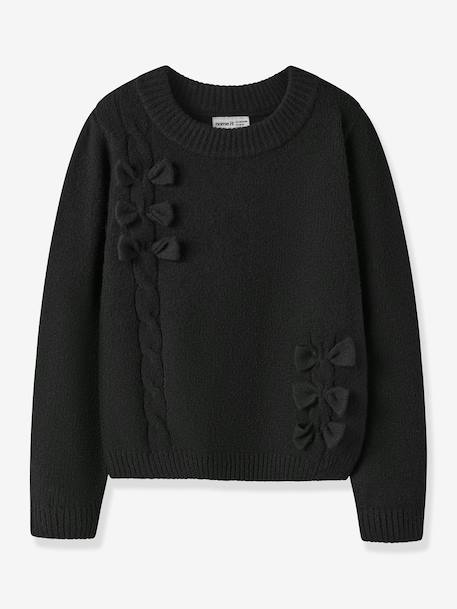Pull fille avec détails nœuds name it noir 1 - vertbaudet enfant 