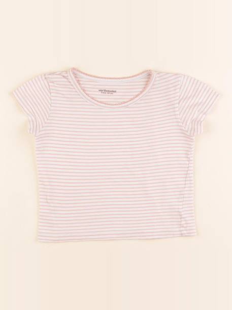Maillot de corps - 3 ans Blanc, rose 1 - vertbaudet enfant 