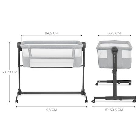 Lit bébé NESTEE UP 2 2 en 1 avec inclinaison du matelas, maille aérée et cadre en acier Beige+Gris 12 - vertbaudet enfant 