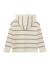 Pull à capuche garçon Fond beige raye indigo 3 - vertbaudet enfant 