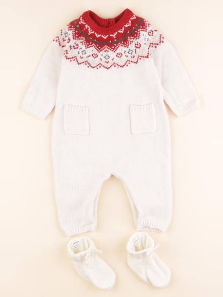 Ensemble - 6 mois Blanc, rouge 1 - vertbaudet enfant 