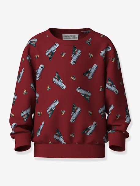 Sweat-shirt de Noël garçon name it bleu foncé+bordeaux 3 - vertbaudet enfant 