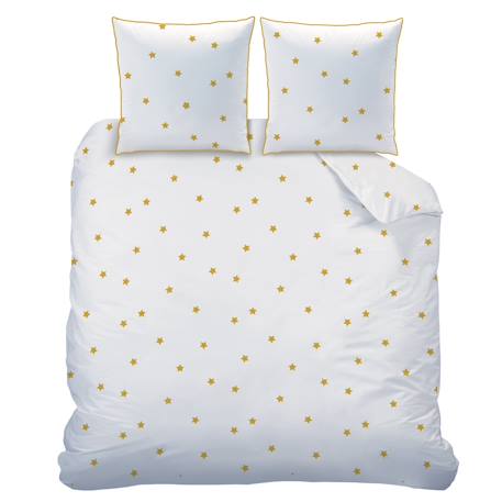 Parure de lit imprimée 100% coton, nuit etoilée Blanc, cannelle 4 - vertbaudet enfant 