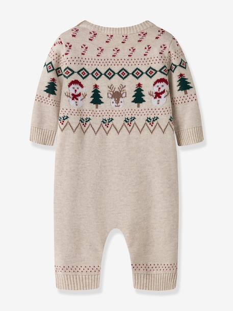 Combinaison de Noël en maille bébé en coton name it beige chiné 2 - vertbaudet enfant 