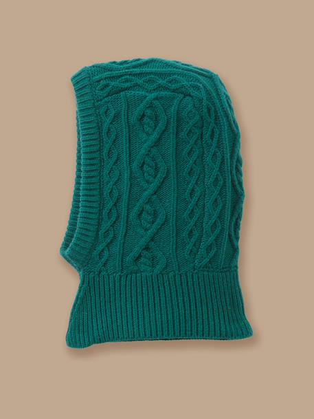 Cagoule torsadée avec laine bébé Vert pin 1 - vertbaudet enfant 