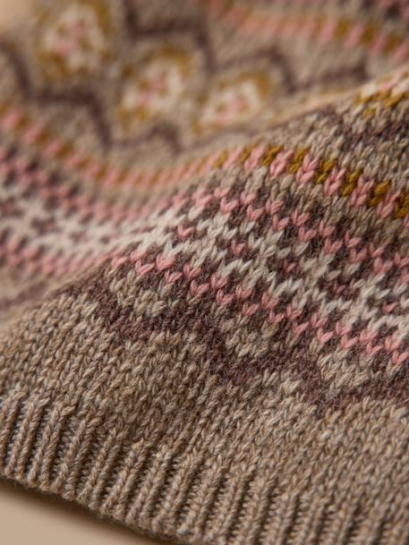 Snood jacquard enfant Taupe 2 - vertbaudet enfant 