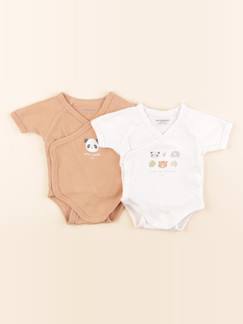 Lot de 2 bodies en coton - 1 mois  - vertbaudet enfant