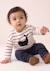 Mariniere manches longues 100% coton bébé garçon Fond blanc casse raye bordeaux 1 - vertbaudet enfant 