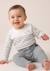 Body manches longues 100% coton bébé garçon Fond naturel raye vert d eau 1 - vertbaudet enfant 