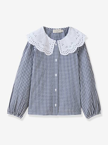 Chemise vichy bleu 1 - vertbaudet enfant 