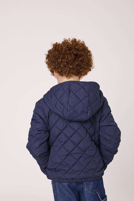 Doudoune à capuche garçon Indigo 3 - vertbaudet enfant 