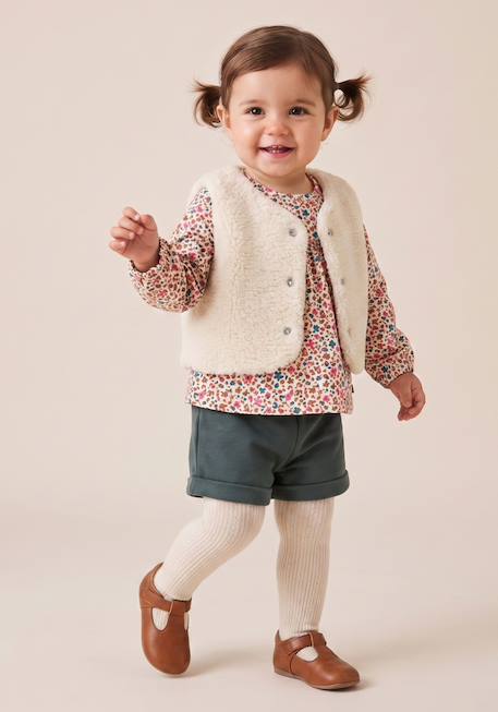 Ensemble short + haut 100% coton bébé fille Rose 1 - vertbaudet enfant 