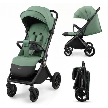 Poussette DAVE pliage automatique à une main, surface de couchage 93 cm, harnais magnétique 22 kg légère Beige+Gris+Marron+Noir 7 - vertbaudet enfant 