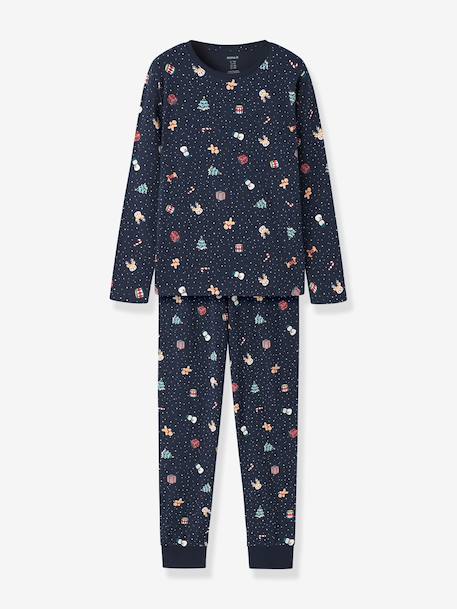 Pyjama de Noël enfant name it bleu foncé+bordeaux+moka+rouge+sable+vert foncé 1 - vertbaudet enfant 