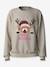 Sweat-shirt de Noël fille name it avoine+bordeaux+rose bonbon 1 - vertbaudet enfant 