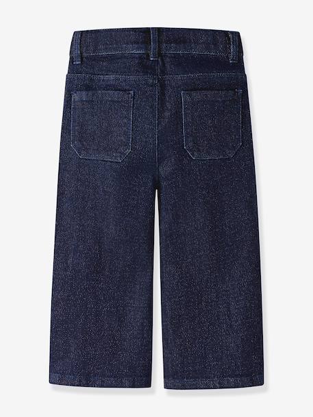 Jean large fille à effet pailleté Wide-Leg name it, taille ajustable bleu nuit 2 - vertbaudet enfant 