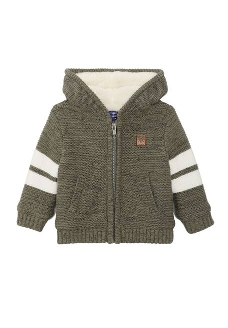 Gilet à capuche bébé garçon Kaki 2 - vertbaudet enfant 