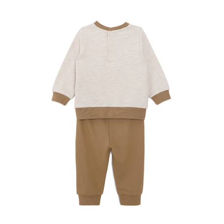 Ensemble pantalon + haut 100% coton bébé garçon Beige chine / sable 5 - vertbaudet enfant 