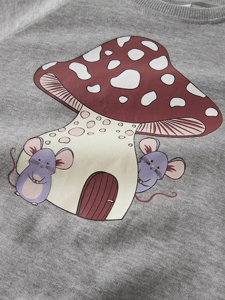 Sweat-shirt fille à motifs animaux name it bordeaux+gris chiné+mauve 6 - vertbaudet enfant 