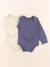 Lot de 2 bodies en coton - 6 mois Bleu, jaune 1 - vertbaudet enfant 