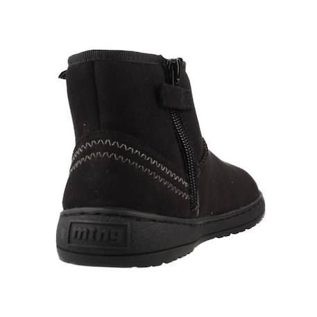 Bottines filles synthétique fermeture éclair barefoot Black+Brown 3 - vertbaudet enfant 