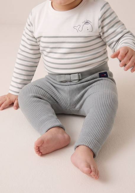 Legging long bébé garçon Vert d'eau 1 - vertbaudet enfant 