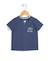 T-shirt manches courtes 100% coton garçon Bleu ardoise 1 - vertbaudet enfant 
