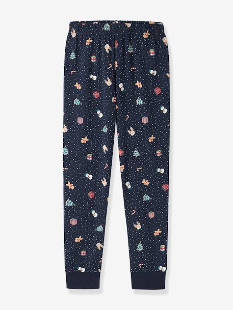 Pyjama de Noël enfant name it bleu foncé+bordeaux+moka+rouge+sable+vert foncé 3 - vertbaudet enfant 