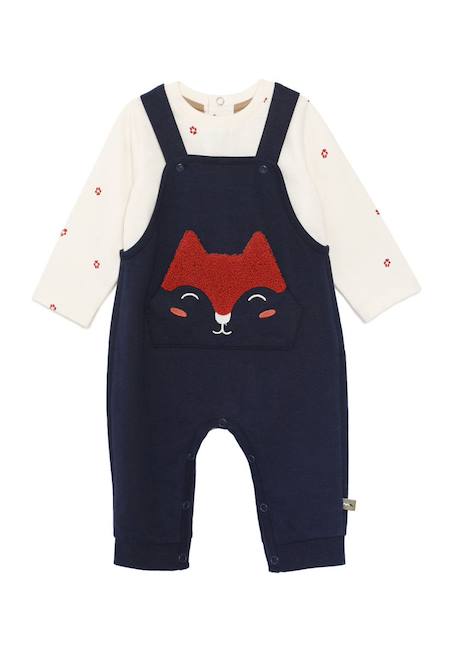 Ensemble salopette + haut 100% coton bébé garçon Indigo 2 - vertbaudet enfant 