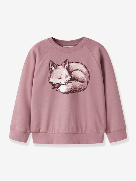 Sweat-shirt fille à motifs animaux name it bordeaux+gris chiné+mauve 7 - vertbaudet enfant 
