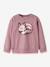 Sweat-shirt fille à motifs animaux name it bordeaux+gris chiné+mauve 7 - vertbaudet enfant 