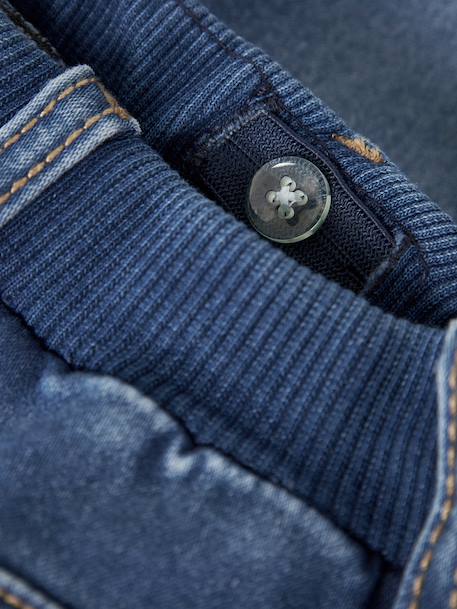 Jean thermique bébé baggy-fit doublé polaire name it, tour de taille réglable bleu jean 3 - vertbaudet enfant 