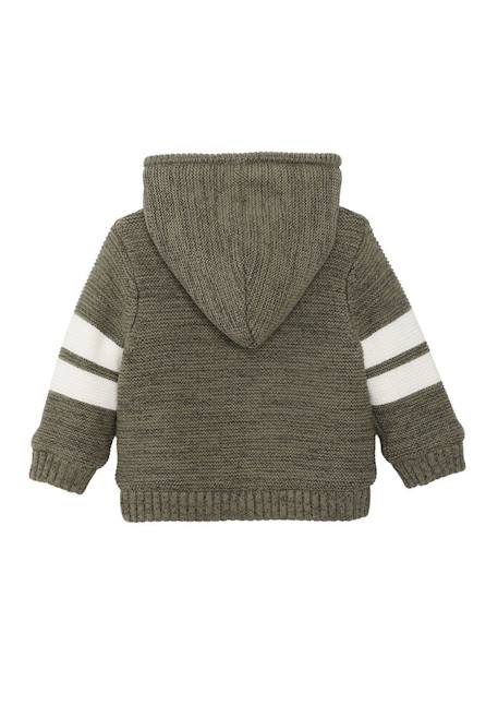 Gilet à capuche bébé garçon Kaki 4 - vertbaudet enfant 