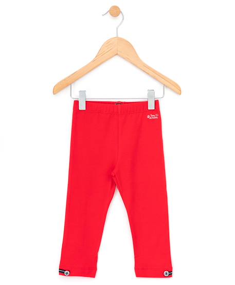 Legging court fille Rouge rubis 1 - vertbaudet enfant 