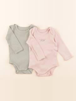 Seconde main-Fille-Body bébé-Lot de 2 bodies en coton - 6 mois