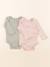 Lot de 2 bodies en coton - 6 mois Rose, vert 1 - vertbaudet enfant 