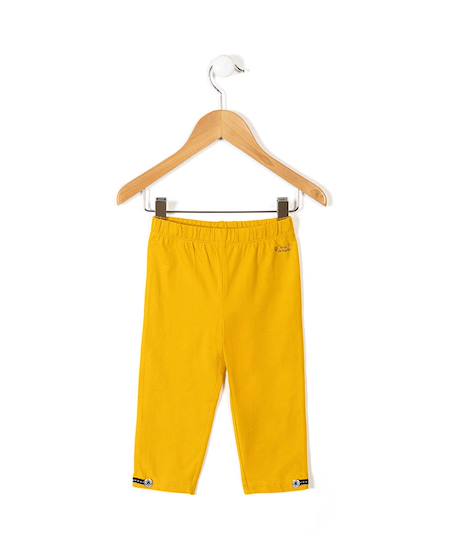 Legging court fille Jaune curry 1 - vertbaudet enfant 