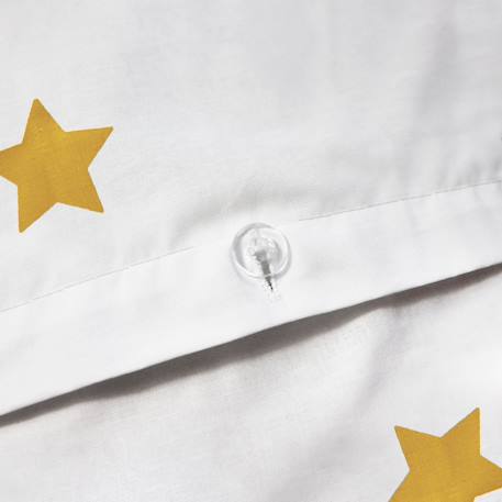 Parure de lit imprimée 100% coton, nuit etoilée Blanc, cannelle 5 - vertbaudet enfant 