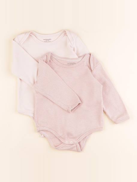 Lot de 2 bodies en coton - 18 mois Rose 1 - vertbaudet enfant 