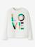 T-shirt manches longues à inscriptions fille name it écru+noir 1 - vertbaudet enfant 
