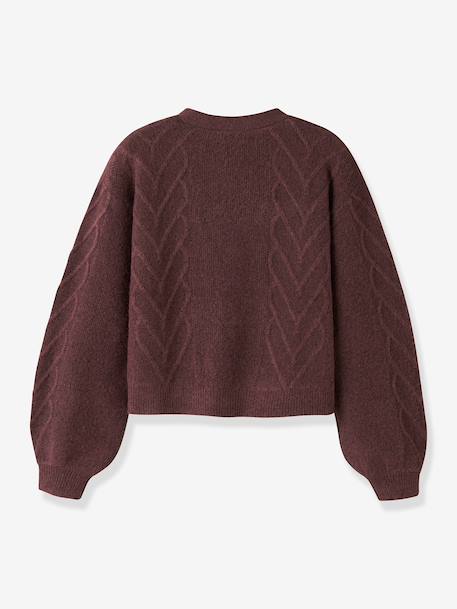 Gilet en maille à boutons perlés fille name it bordeaux 2 - vertbaudet enfant 