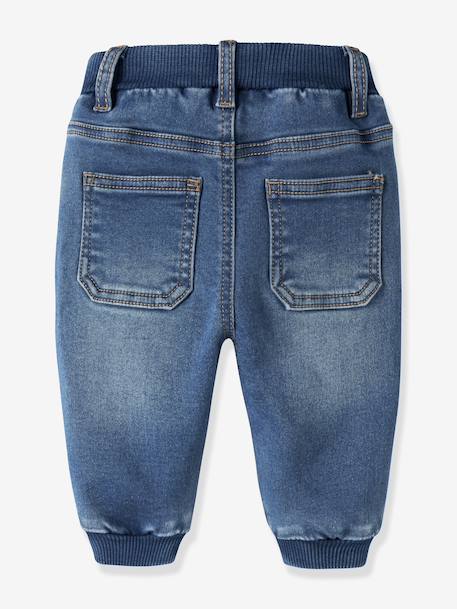 Jean thermique bébé baggy-fit doublé polaire name it, tour de taille réglable bleu jean 2 - vertbaudet enfant 