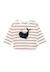 Mariniere manches longues 100% coton bébé garçon Fond blanc casse raye bordeaux 3 - vertbaudet enfant 
