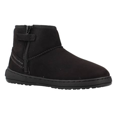 Bottines filles synthétique fermeture éclair barefoot Black+Brown 5 - vertbaudet enfant 