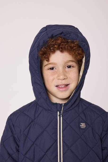 Doudoune à capuche garçon Indigo 4 - vertbaudet enfant 